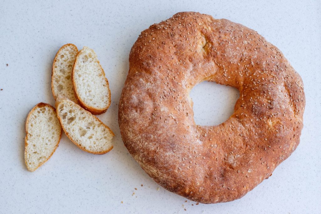 Maltese Ftira Bread used to make crostini toasts