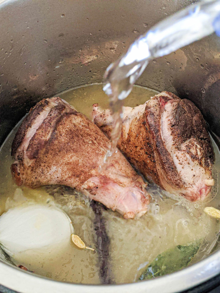 Adding water to instant pot for meat stock