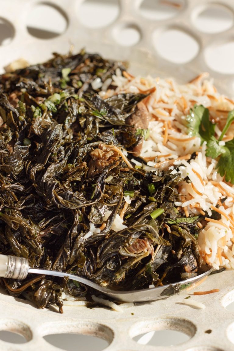 MULUKHIYAH - jute mallow leaves stew
